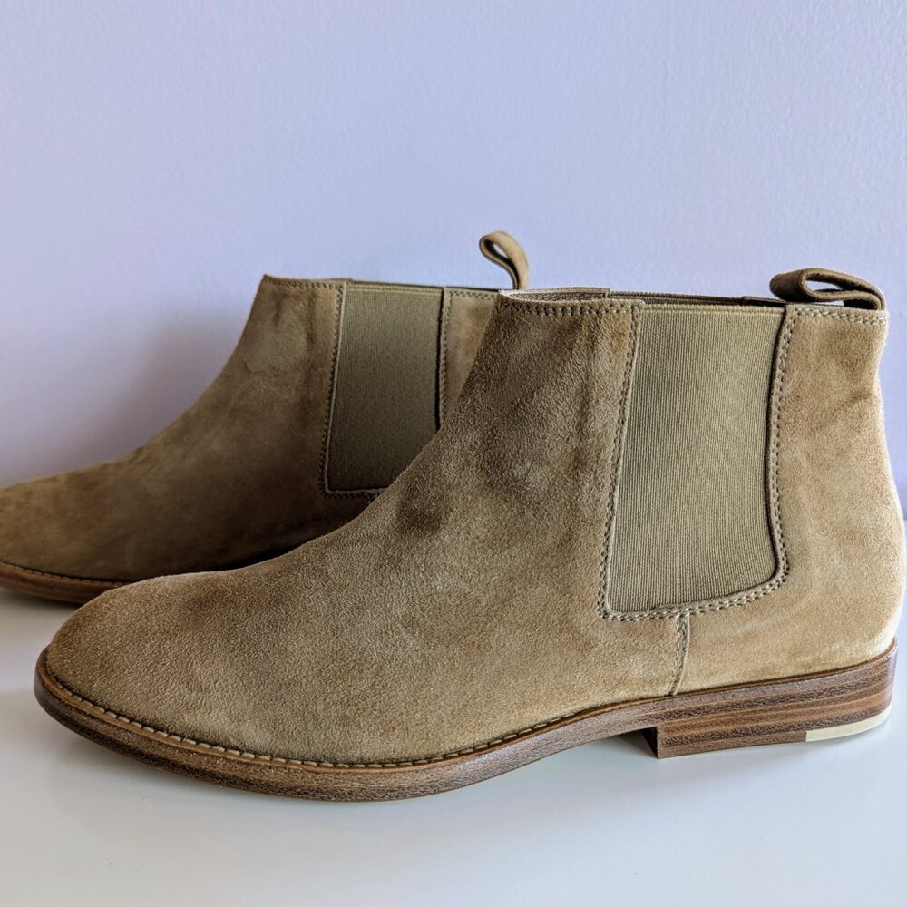 JENNI KAYNE Dark Sand Suede Chelsea Boots EU37 US7 - MADE IN ITALY NWOT - Picture 8 of 10